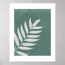 "Whispering Fern"—A Minimalist White Fern Leaf