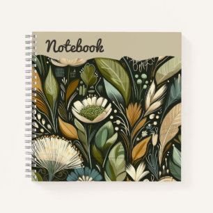 Whispering Garden – Abstract Wild Botanicals Notebook