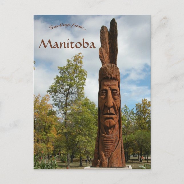 Whispering Giants Anishinaabe Winnipeg Beach Postcard (Front)
