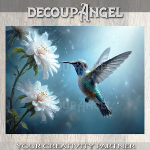 Whispering Hummingbird Decoupage Tissue Paper