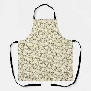 Whispering Meadow - Butter Yellow Floral Pattern Apron