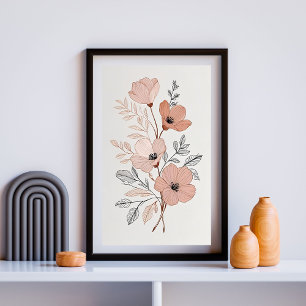 Whispering Meadow Flowers Poster