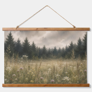 Whispering Meadow Watercolor Wall Tapestry