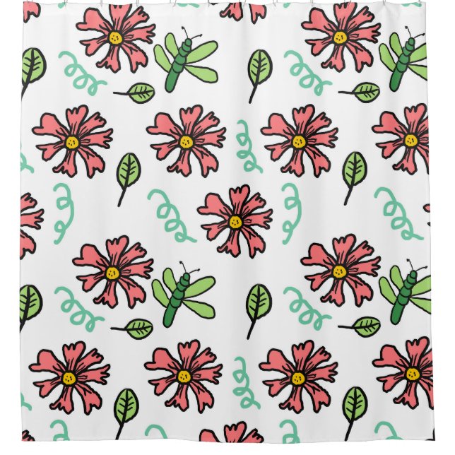 Whispering Pétales Douche Rideaux (Devant)