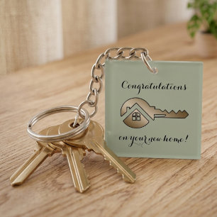 Whispering Sage Gold Key Real Estate Marketing Keychain