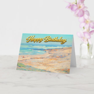 Whispering Sands La Jolla California Birthday Art Card