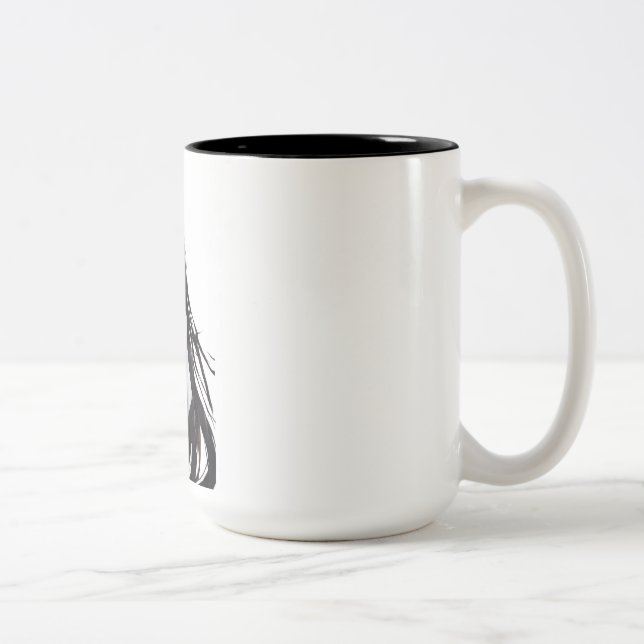 "Whispering Shadows: The Spectral Keeper of Scream Two-Tone Coffee Mug (Right)