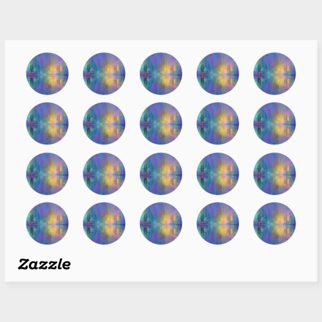 Whispering Woods, Mystical and Soothing, Classic Round Sticker (Sheet)