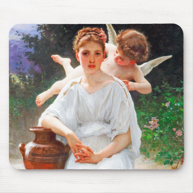 Whisperings of Love, Bouguereau Mouse Pad (Front)