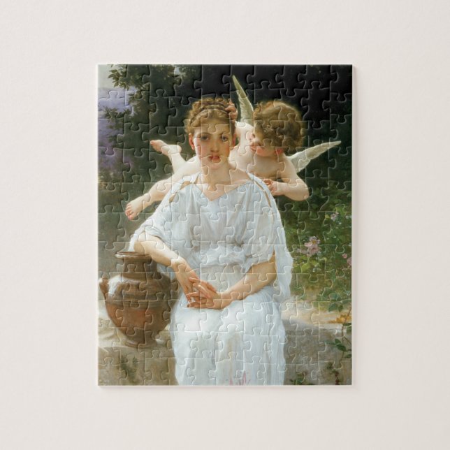 Whisperings of Love, First Reverie by Bouguereau Jigsaw Puzzle (Vertical)