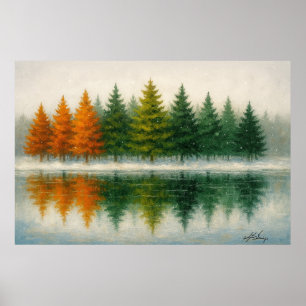 Whispers Between Seasons Landscape Poster