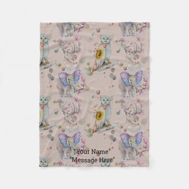 Whispers from Forrest Baby Fleece Blanket (Front)