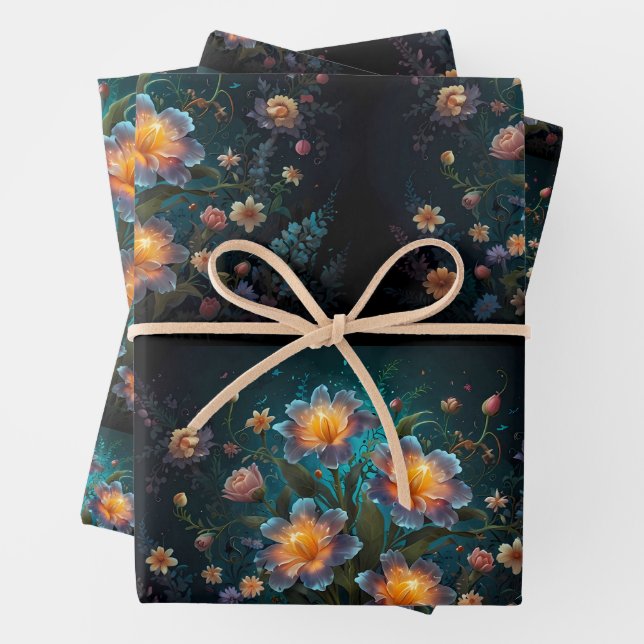 Whispers in Bloom Wrapping Paper Sheet (In situ)