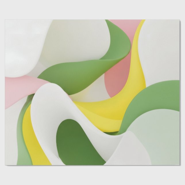 Whispers in Pastel Flow Wrapping Paper (Flat)