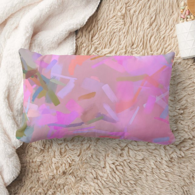 Whispers In Pink Lumbar Pillow (Blanket)