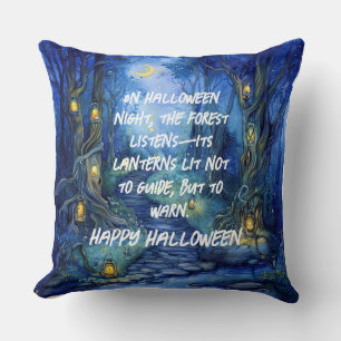 Whispers in the Hollow – The Lantern Path Throw Pillow
