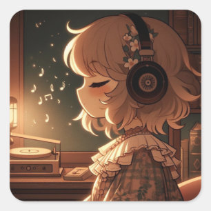 Whispers in the Moonlight Square Sticker