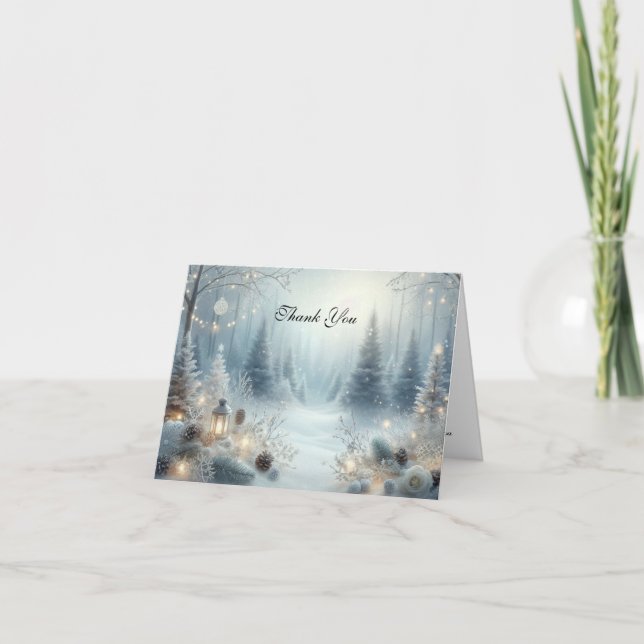 Whispers of a Winter Solstice Thank You Card (Front)