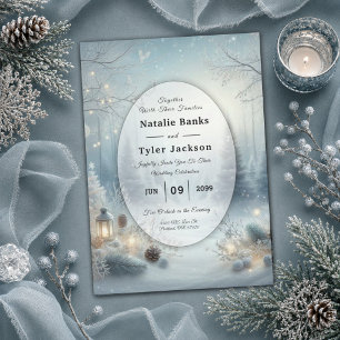 Whispers of a Winter Solstice Wedding Invitation