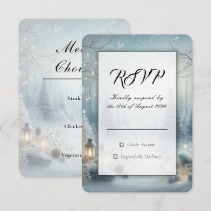 Whispers of a Winter Solstice Wedding RSVP Card