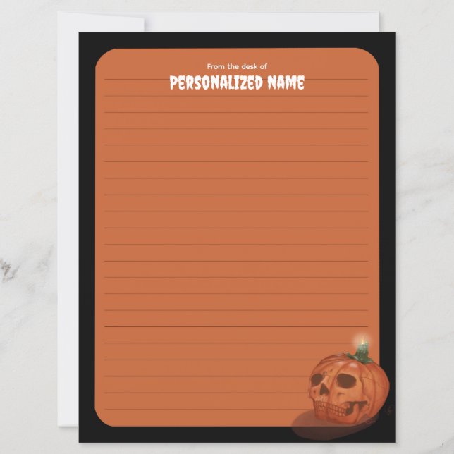 Whispers Of Autumn - Orange - Lined Paper Sheet (Front)