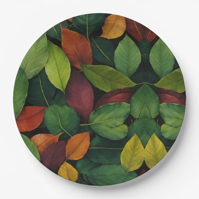  Whispers of Autumn "Paper Plate" Leafs Paper Plate (Front)