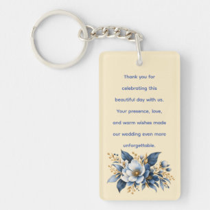 Whispers of blue and gold keychain