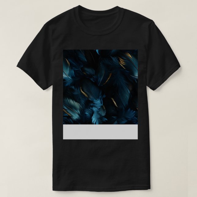 Whispers of Blue Feathers 13 T-Shirt (Design Front)