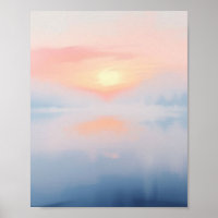 Whispers of Dawn: Pastel Pink and Blue Serenity