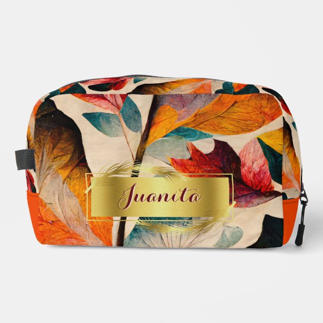 Whispers of Fall Floral Dopp Kit (Front)