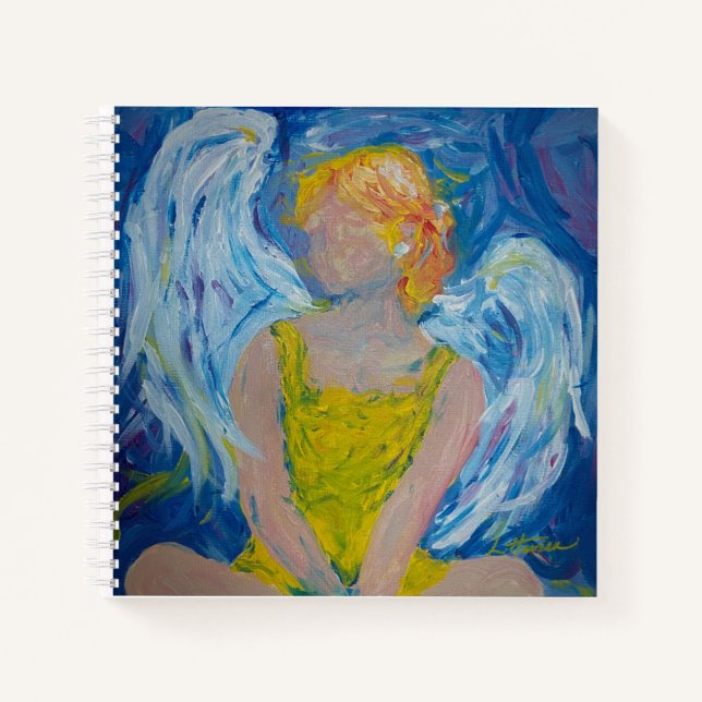 "Whispers of Love" Angel Hardcover Sketchbook Notebook (Front)