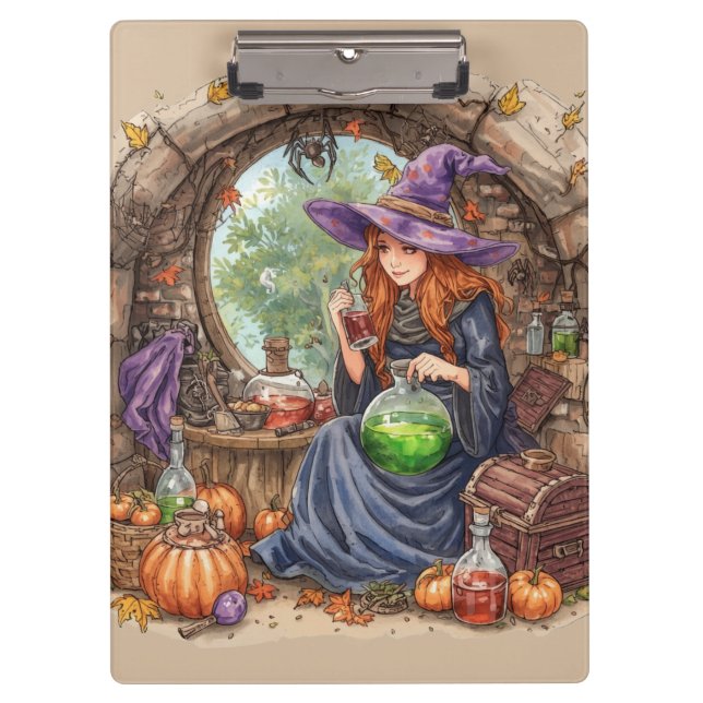 Whispers of Magic, Beautiful Witch and Her Potion Clipboard (Front)