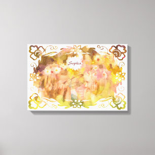 Whispers of Magic: Two Fairy Friends in a Garden Canvas Print