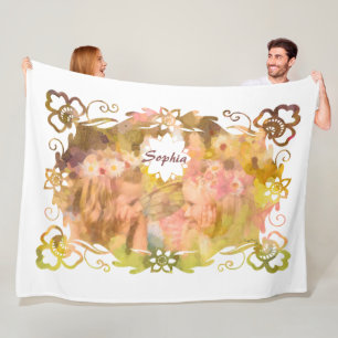 Whispers of Magic: Two Fairy Friends in a Garden Fleece Blanket