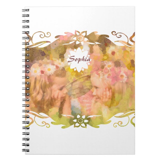 Whispers of Magic: Two Fairy Friends in a Garden Notebook (Front)