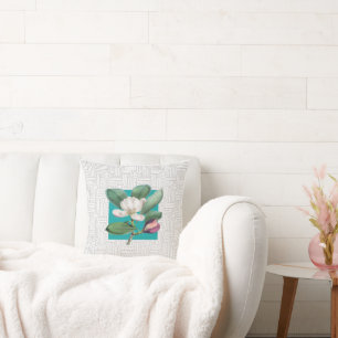 Whispers of Magnolia Throw Pillow