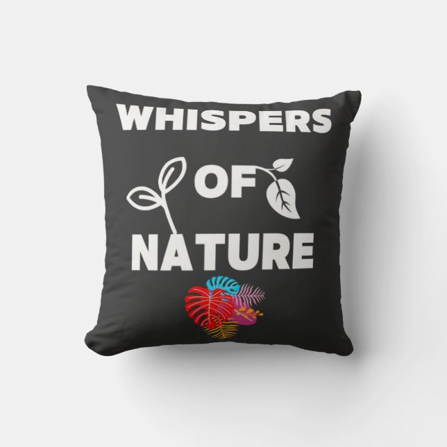 Whispers of Nature  Throw Pillow (Front)