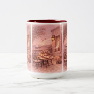 Whispers of Sage  Vintage Sealife   Two-Tone Coffee Mug