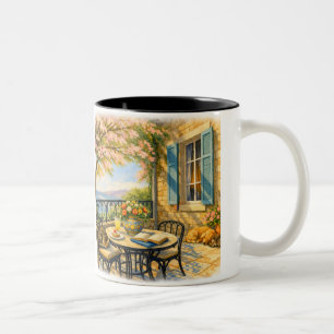 Whispers of Sage  Vintage Sealife   Two-Tone Coffee Mug