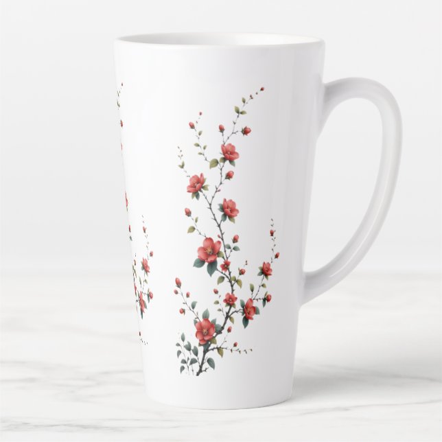 Whispers of Spring Blossoms in Quiet Bloom Petals  Latte Mug (Right)