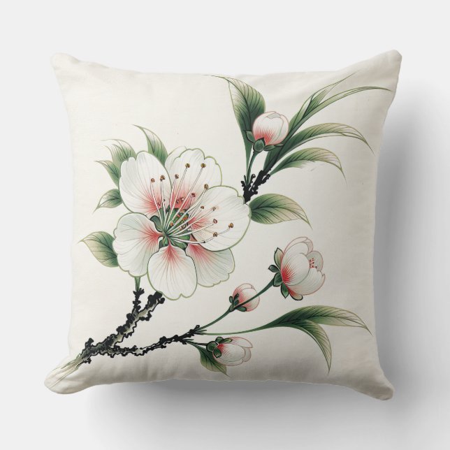 Whispers of Spring Throw Pillow (Front)
