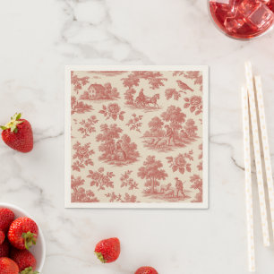 Whispers of the Countryside – Red Toile Paper Napk Napkin