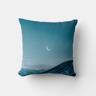 Whispers of the Crescent Night Throw Pillow