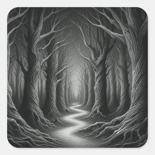Whispers of the Enchanted Forest Square Sticker (Front)