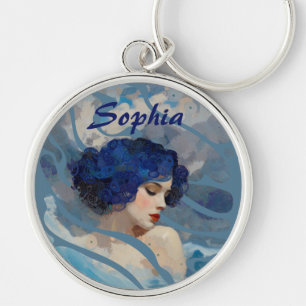 Whispers of the Ocean Goddess Keychain