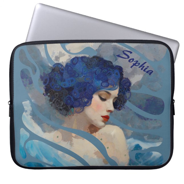 Whispers of the Ocean Goddess Laptop Sleeve (Front)