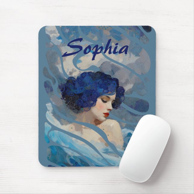 Whispers of the Ocean Goddess Mouse Pad (With Mouse)