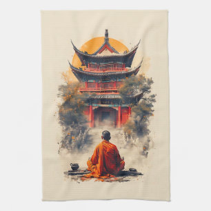Whispers of the Pagoda Kitchen Towel