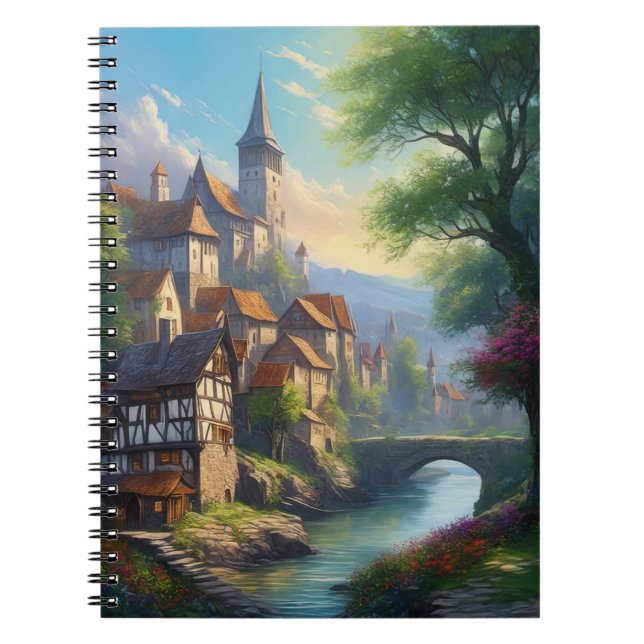 Whispers of the Past, Medieval Town Notebook (Front)