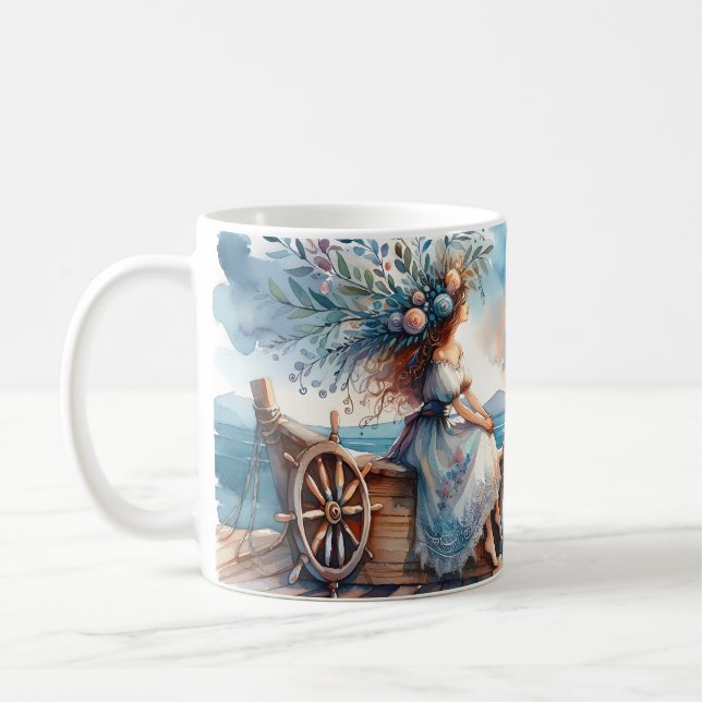 Whispers of the Sea at Sunset Coffee Mug (Left)